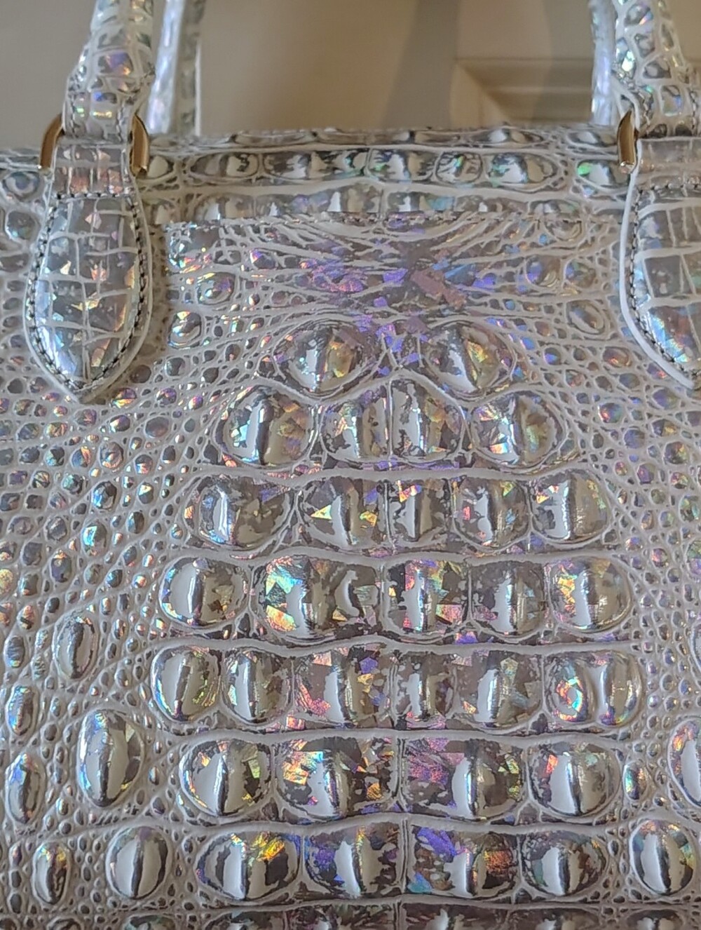 Brahmin Reflect Croc-Embossed Stacy Satchel - Picture 3 of 9